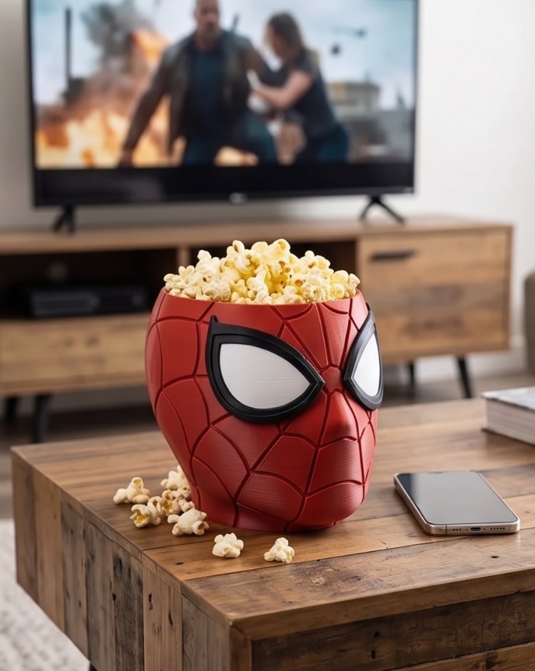 Örümcek Adam Temalı Renkli Mısır ve Cips Kasesi - Spider-Man Popcorn & Candy Bowl