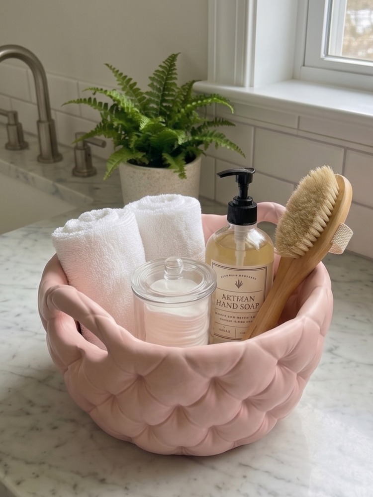 Quilted Modern Banyo Düzenleyici ve Makyaj Organizeri