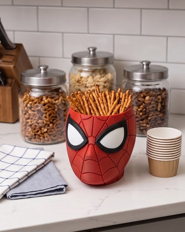 Örümcek Adam Temalı Renkli Mısır ve Cips Kasesi - Spider-Man Popcorn & Candy Bowl