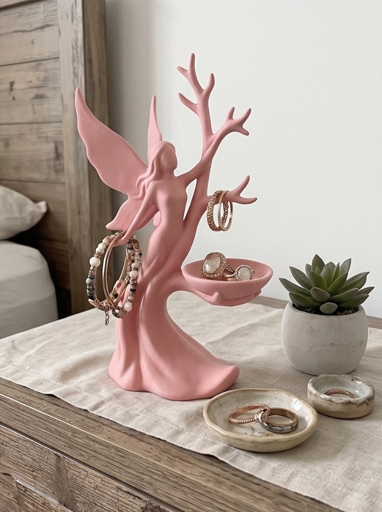 Fairy Tree Dekoratif Takı Standı - Kolye, Küpe ve Yüzük Düzenleyici