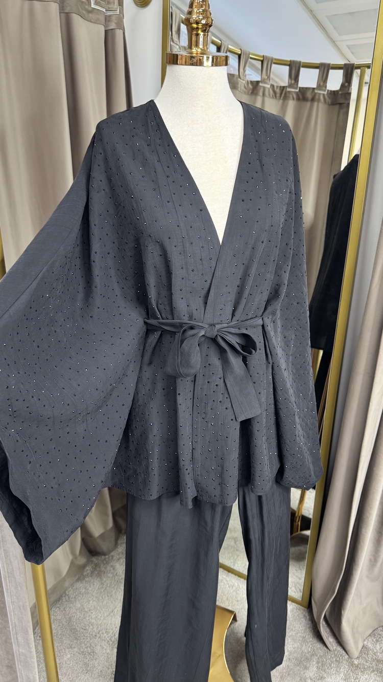Taşlı kimono takım