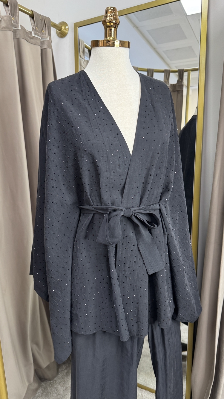 Taşlı kimono takım