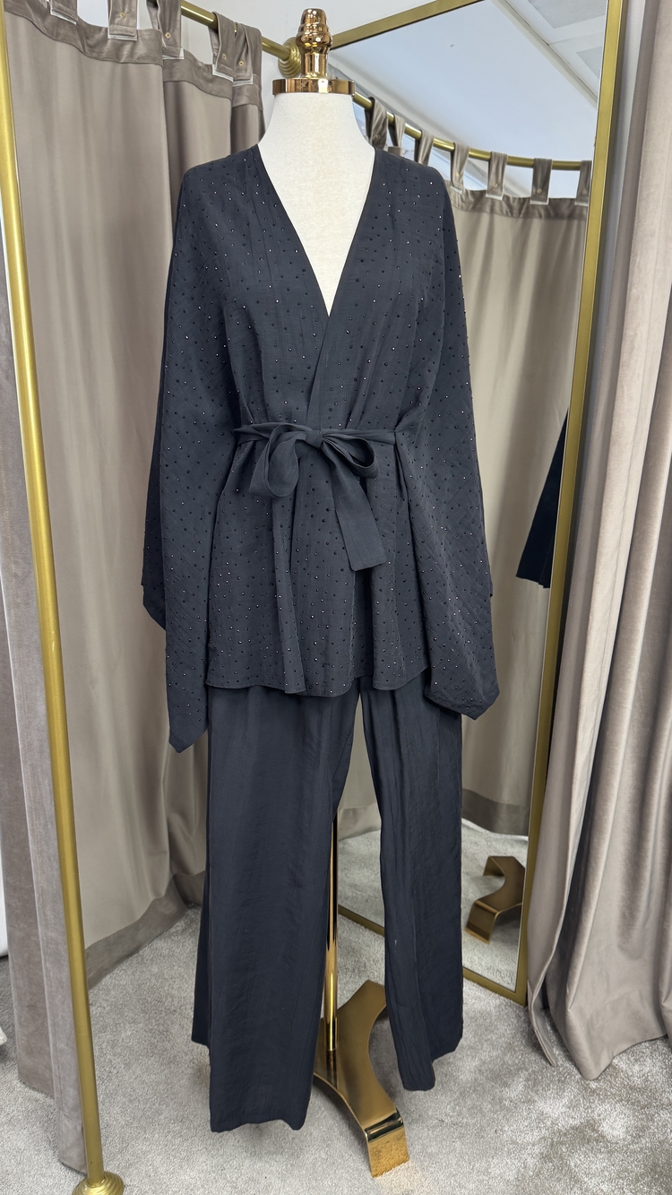 Taşlı kimono takım