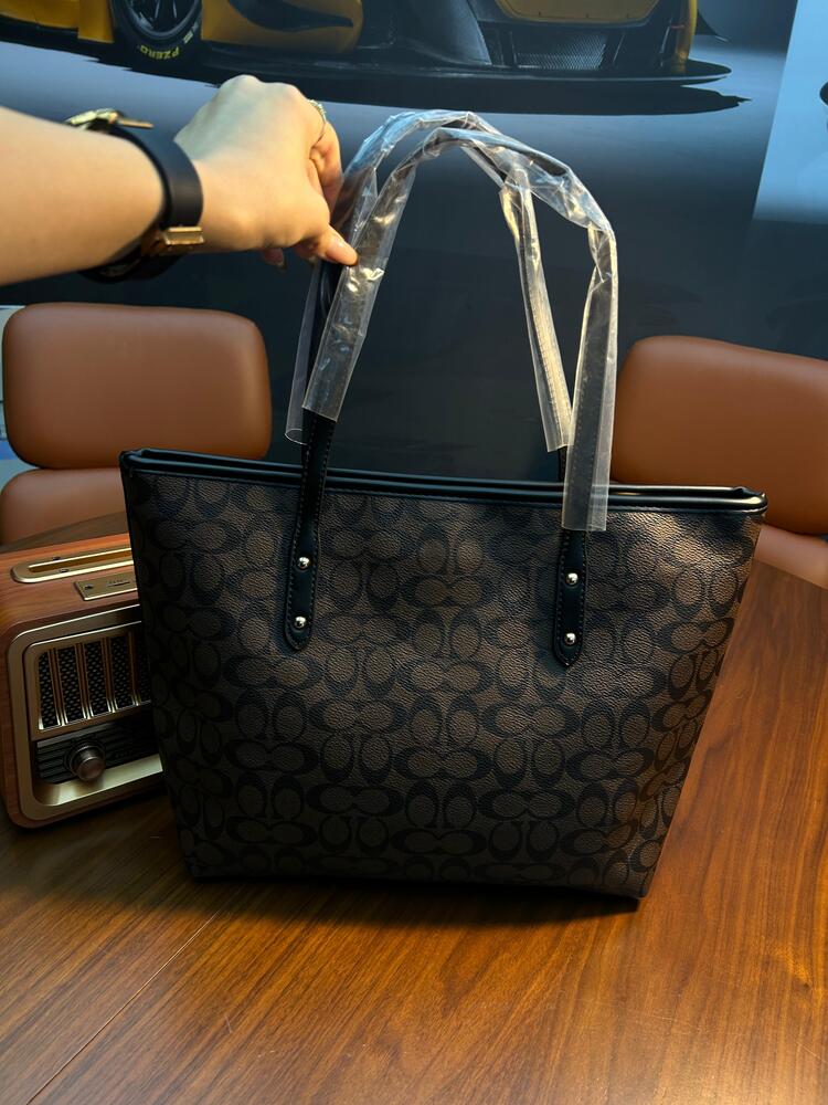 Coach Signature Tote Bag Acı Kahve
