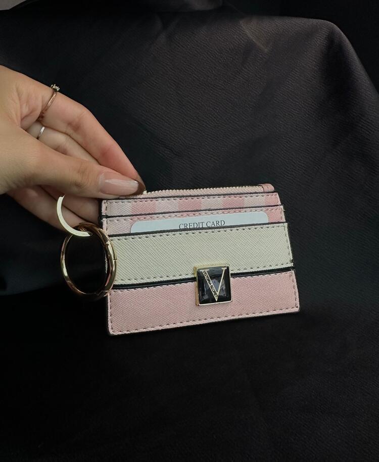 Victoria Secret Card Holder – Pembe & Krem 