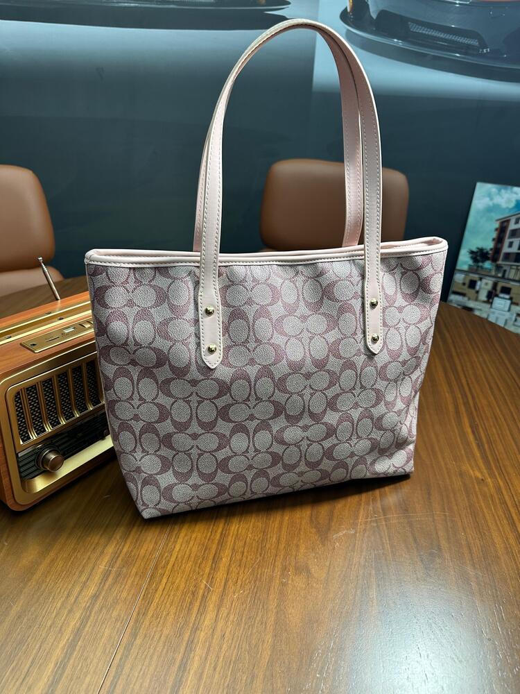 Coach Signature Tote Bag Pembe 