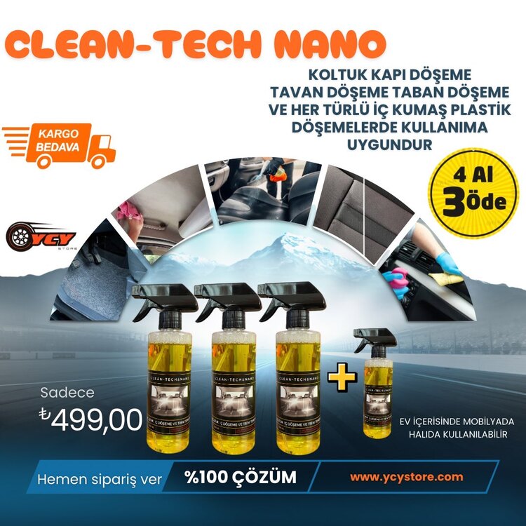 CLEAN-TECH NANO temizleme spreyi 4 al 3 öde kampanyası