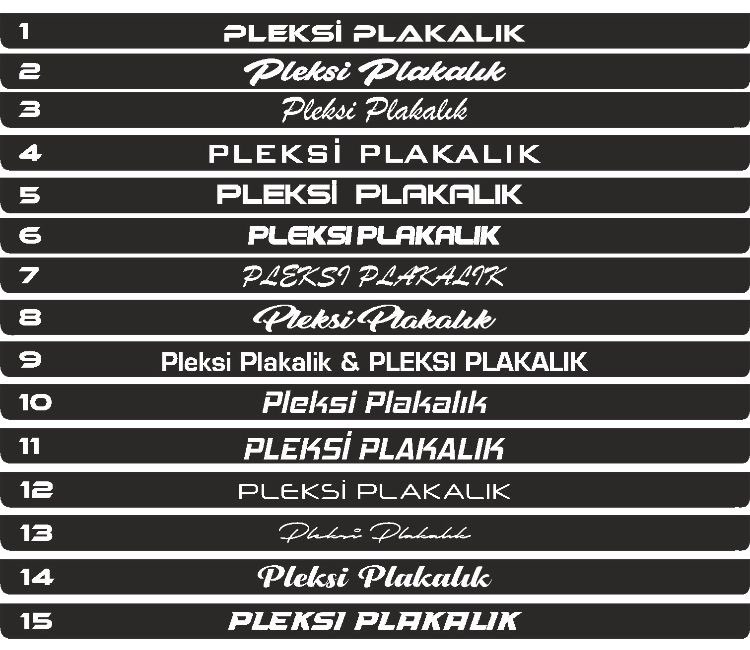 PLEKSİ PLAKALIK
