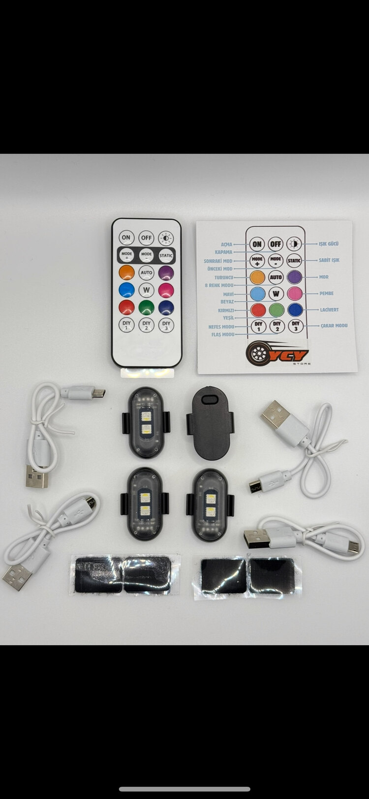 Ambiyans ayak altı led (4 adet lambadan oluşan set)