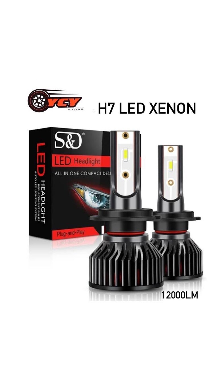 S&D H7 LED XENON 12000LM 