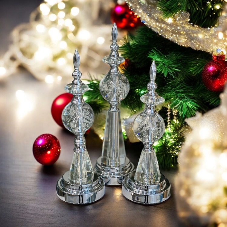 3 LÜ KRİSTAL ALEM KÜRE-2 Farklı Renk Seçeneğiyle