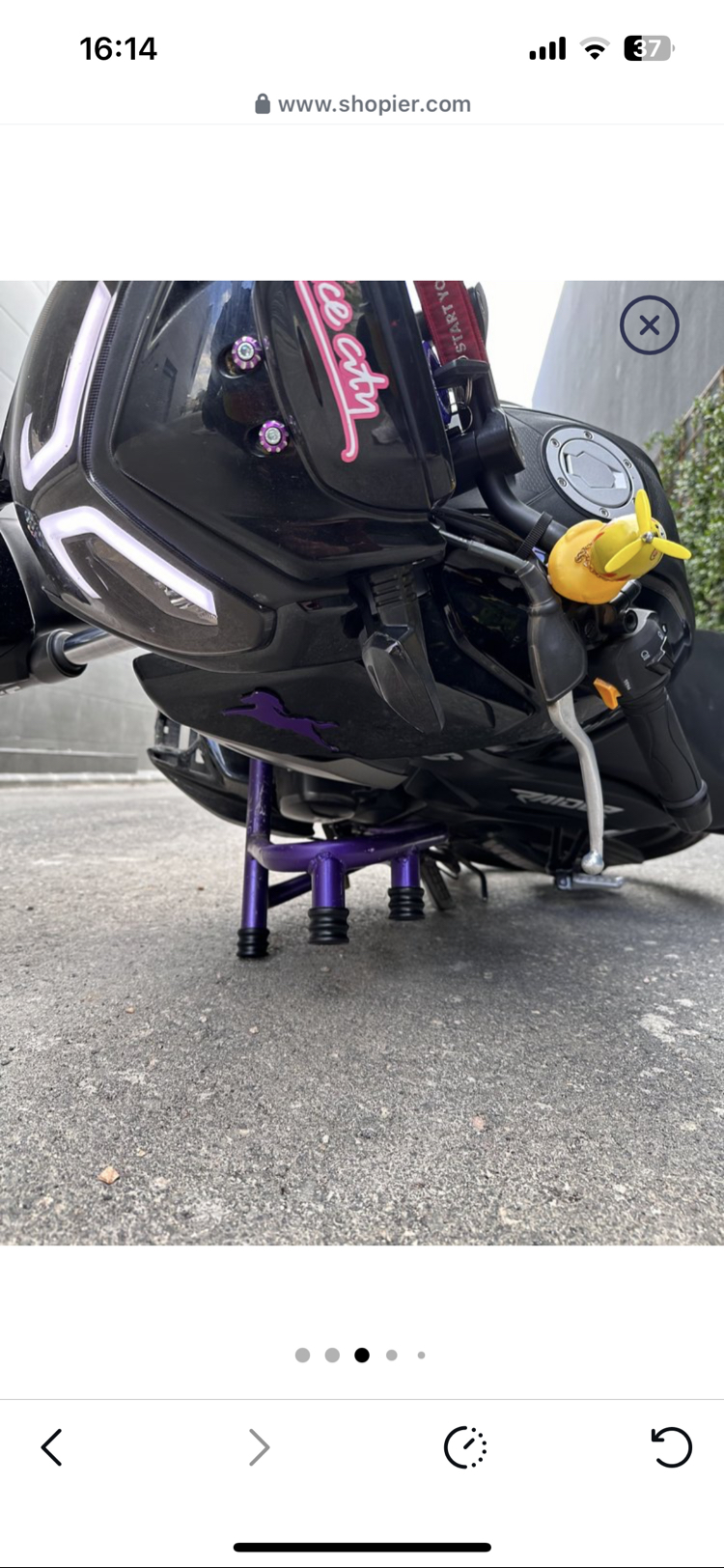 TVS RAİDER KİŞİYE ÖZEL METALİK MOR ÖN ARKA KORUMA DEMİRİ 