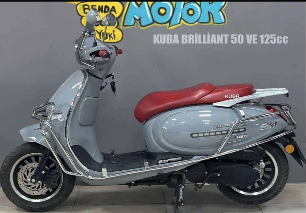 KÜBA BRİLANT 50)125 CC MODELERİNE TAM UYUMLU ÖZEL ÜRETİM GÜMÜŞ RENK KORUMA DEMİRİ