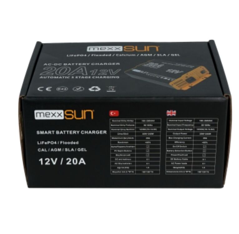 MEXSUN 20 AMPER AKU SARZ CİHAZİ