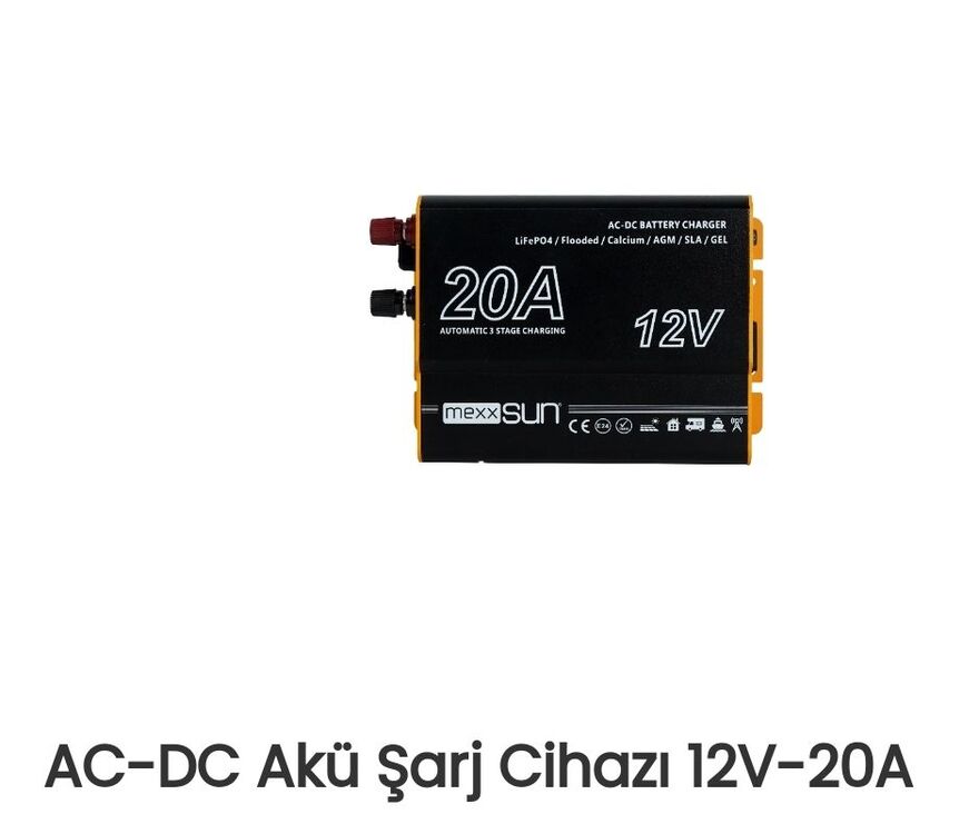 MEXSUN 20 AMPER AKU SARZ CİHAZİ