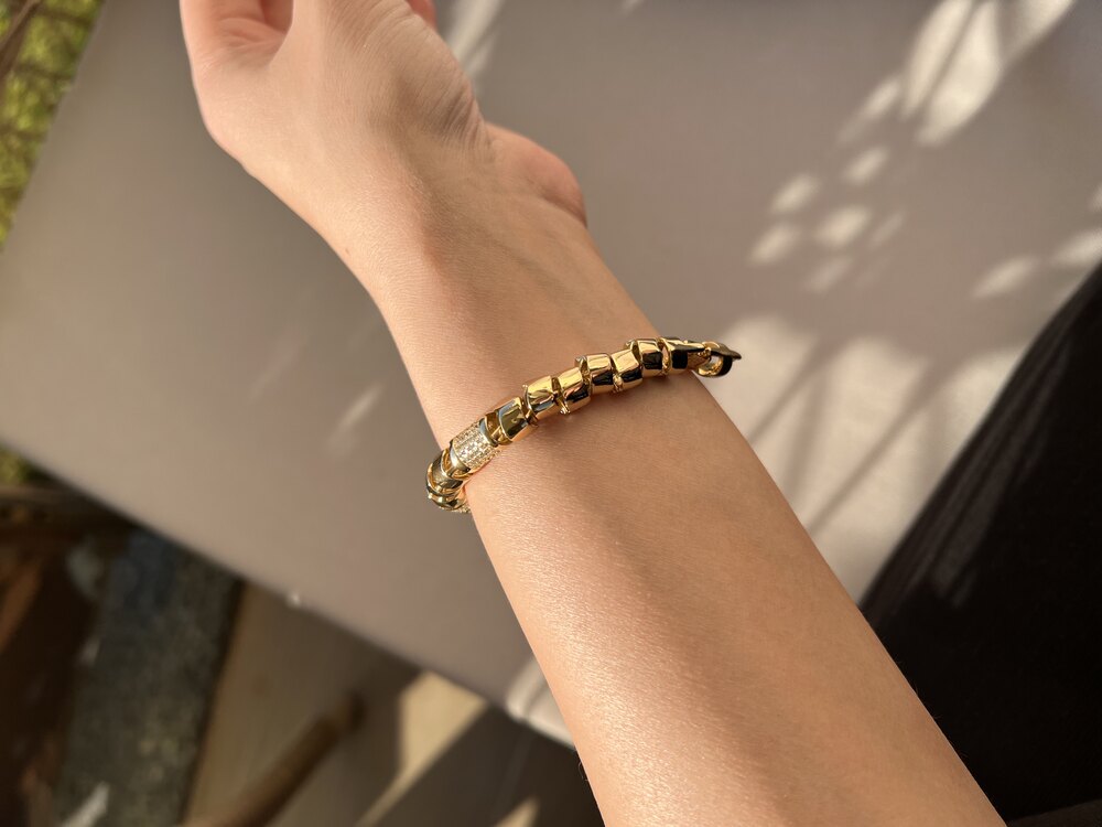 14K Özel Seri Kalın Taş Detaylı Bileklik✨