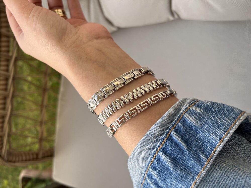 Özel seri 14k Beyaz Altın Renginde Bileklik✨
