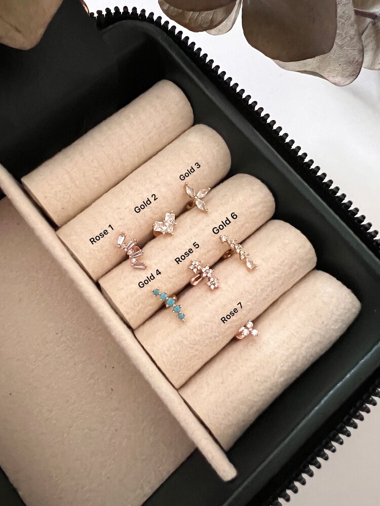 Cerrahi Çelik Tragus Helix Percing Küpe✨