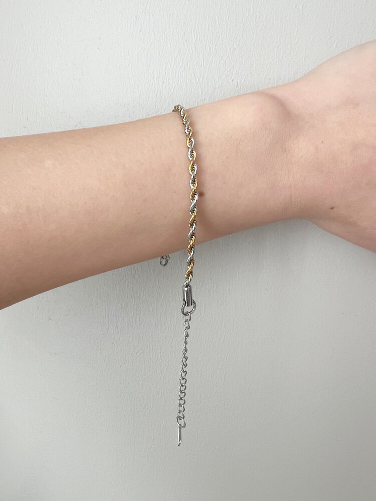 Gold silver detaylı burgu bileklik✨