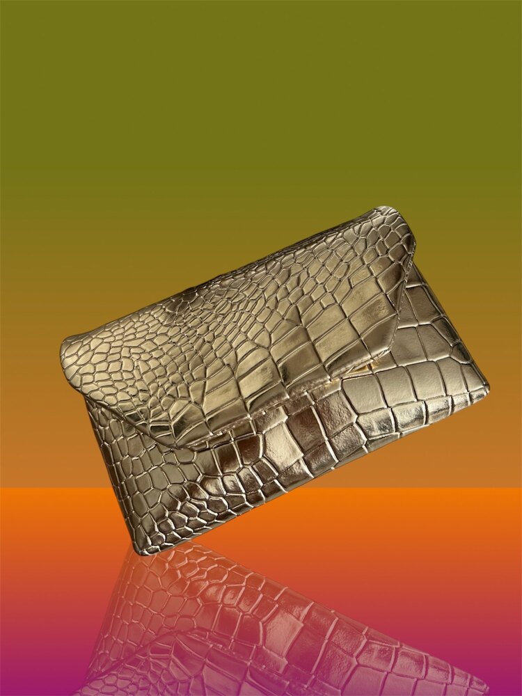 Croco Desen Zincir Askılı Omuz çantası✨