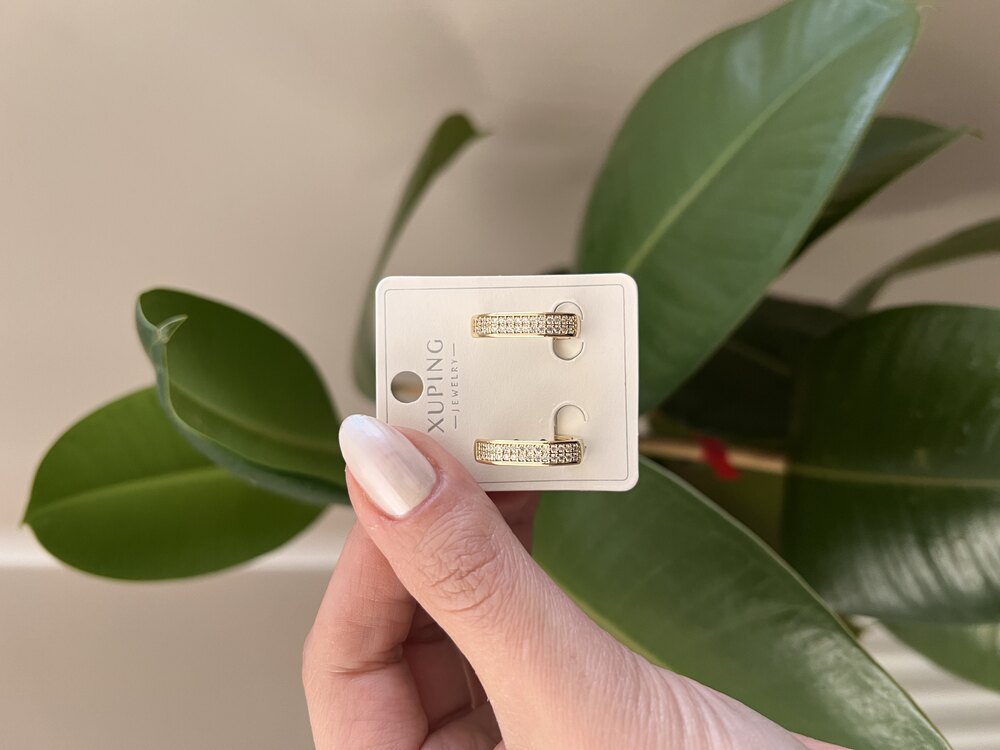 14k Taşlı Küpe✨