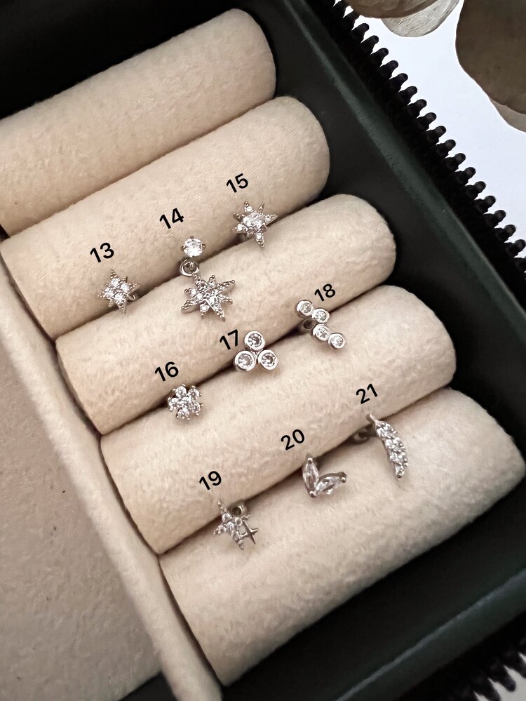 Cerrahi Çelik Tragus Helix Percing Küpe✨