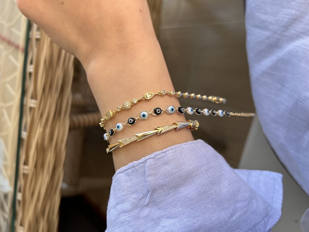 14K Xp özel seri Bileklikler✨ Ve Rodyum Kaplama Kelepçe 
