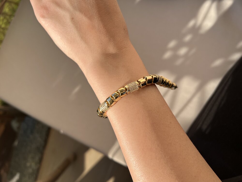 14K Özel Seri Kalın Taş Detaylı Bileklik✨