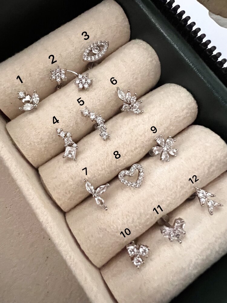 Cerrahi Çelik Tragus Helix Percing Küpe✨