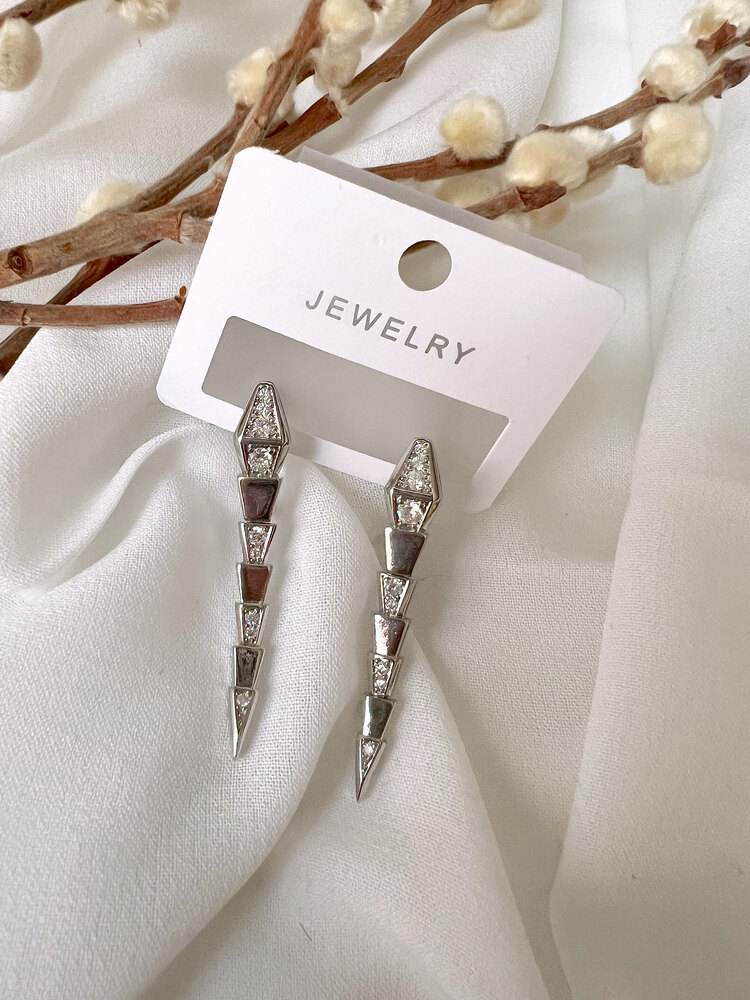 Silver yılan küpe.