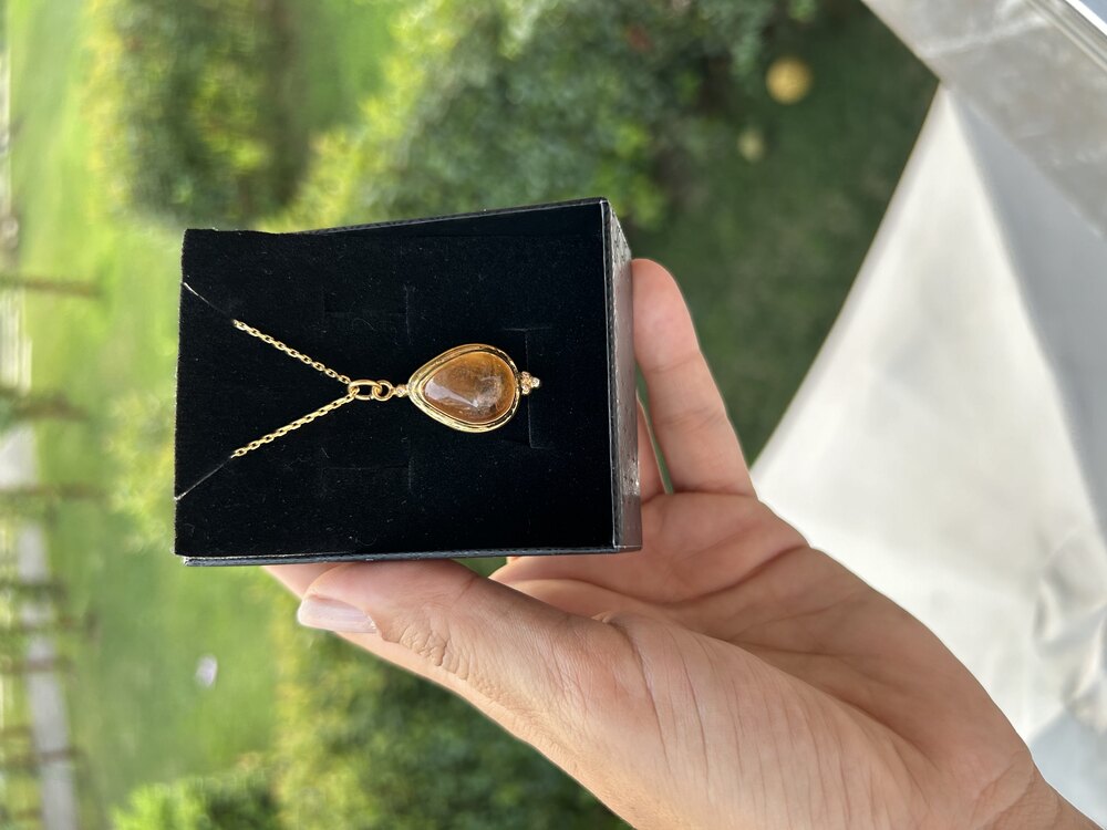 SİTRİN Taşı Kolye