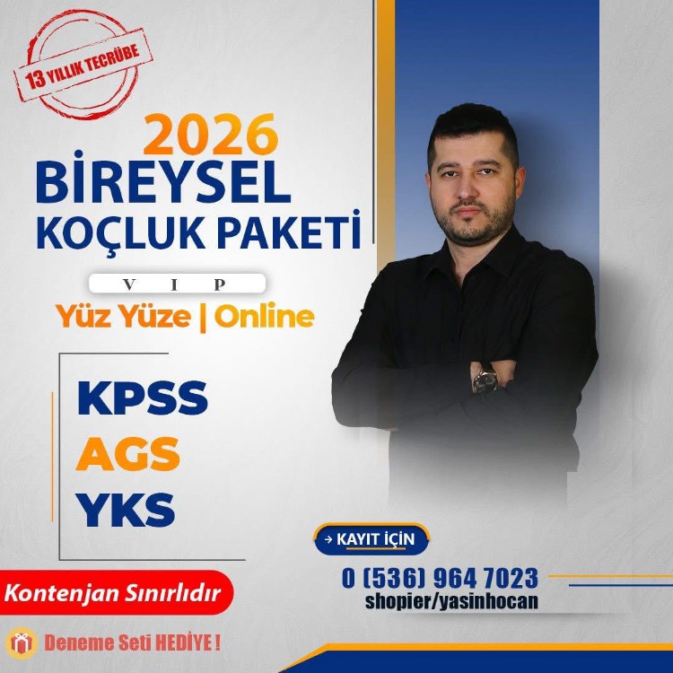 KPSS-AGS-YKS VİP BİREYSEL KOÇLUK PAKETİ (AYLIK)