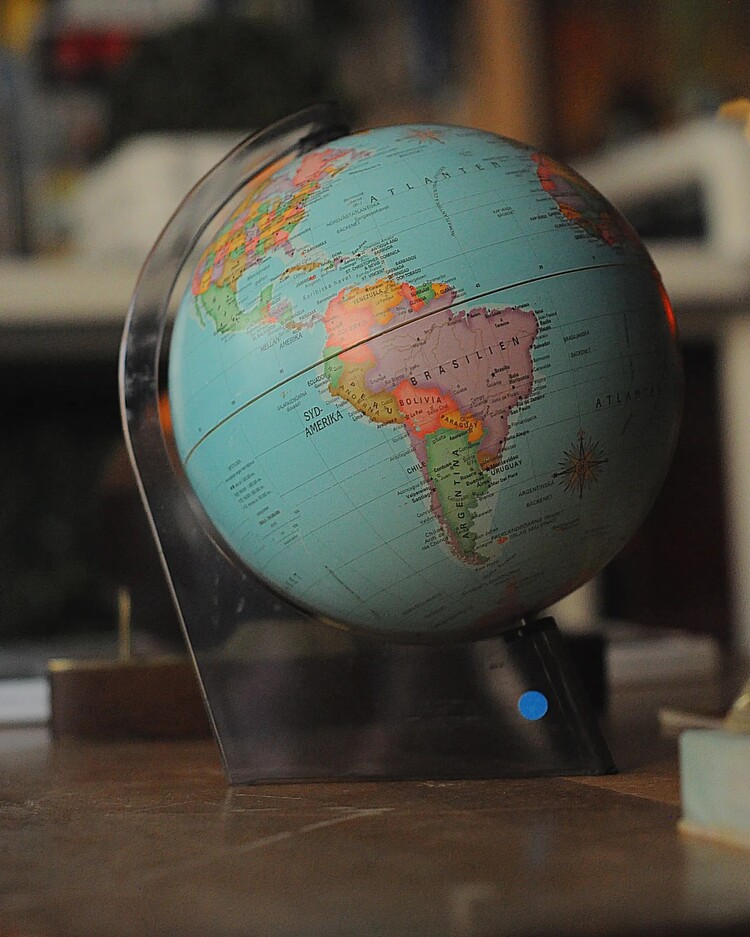 Vintage Globe Harita 