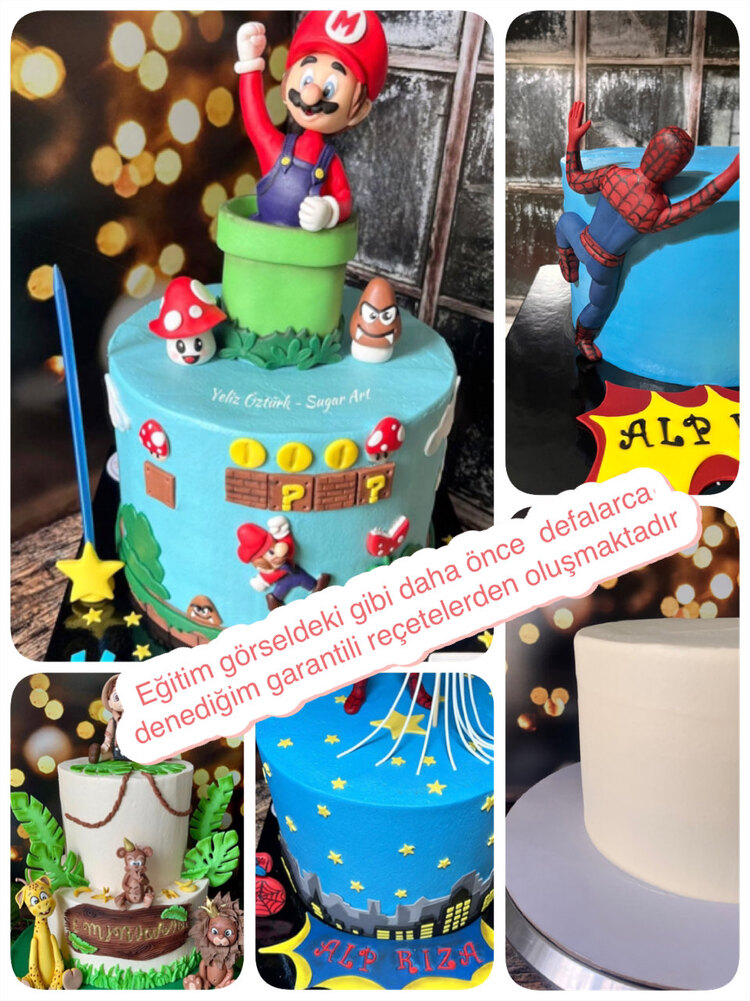 2 Katlı Kremalı Temel Pastacılık & Safari Figürleri Eğitimi