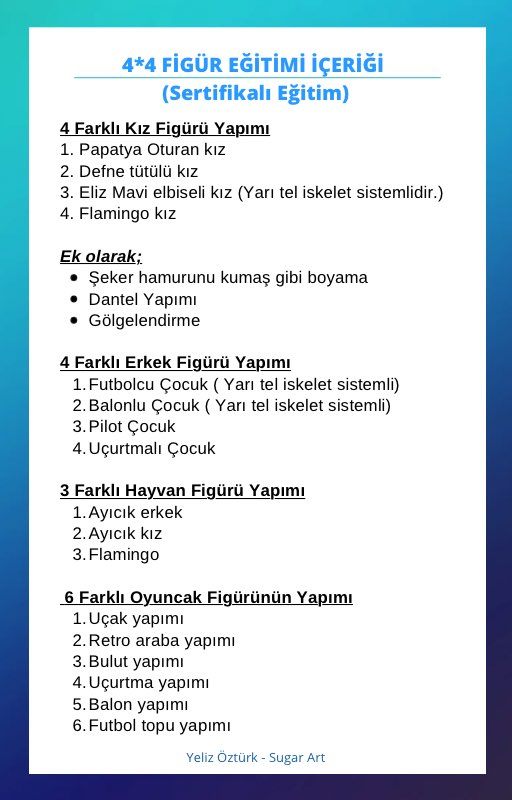 Dört Dörtlük Figür Eğitimi