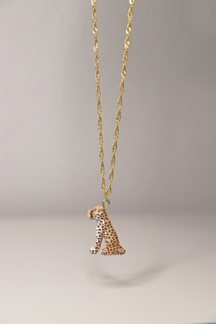 Leopar Charm Kolye