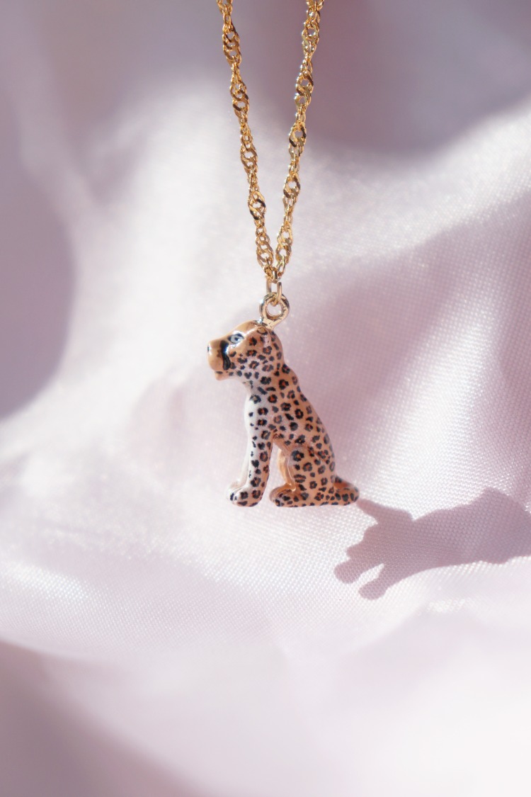 Leopar Charm Kolye