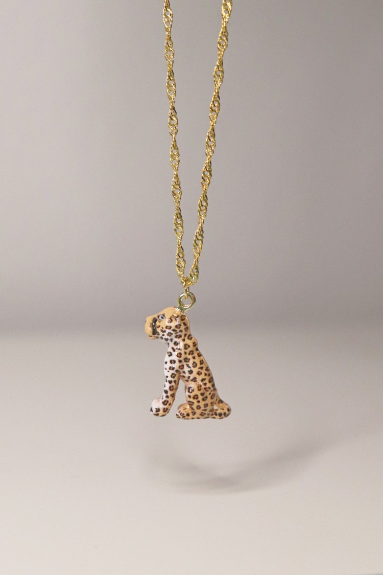 Leopar Charm Kolye