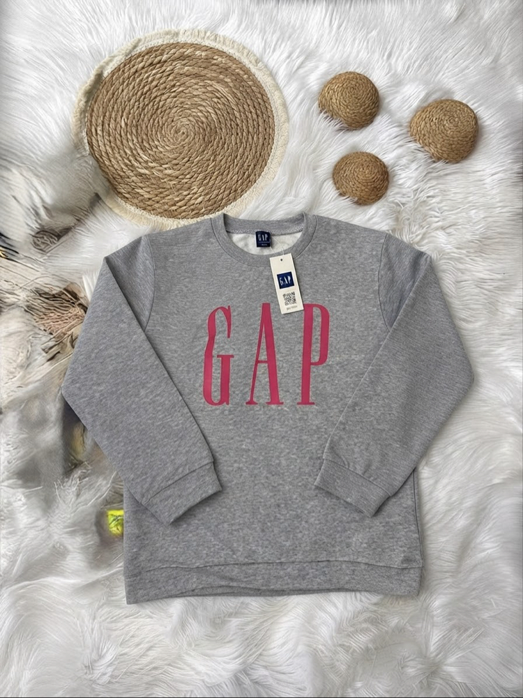 Gri Pembe Baskılı Sweat