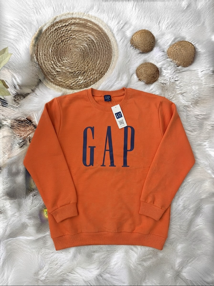 Turuncu Renk Laci Baskılı Sweat