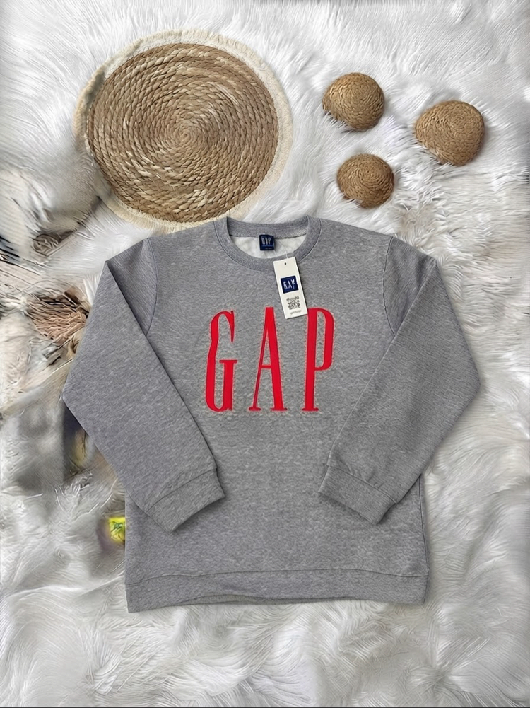 Gri Logolu Kırmızı Baskılı Sweat