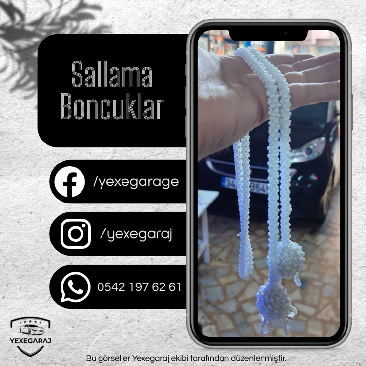 Sallama Beyaz Boncuklar Büyük
