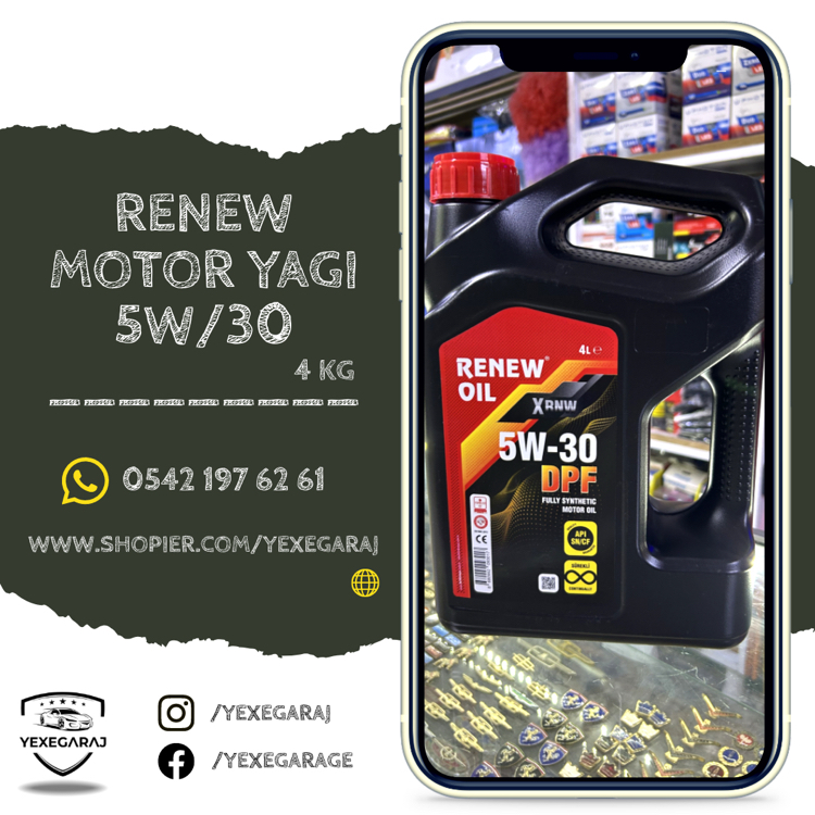 Renew 5W/30 Motor Yağı 4 KG