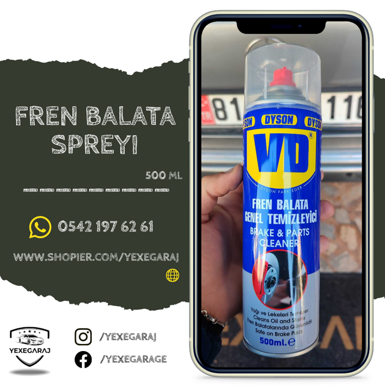 Fren Balata Temizlik Spreyi 500 ML