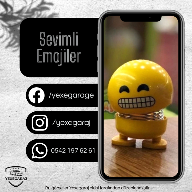 Zıp Zıp Emoji Torpido Süsü