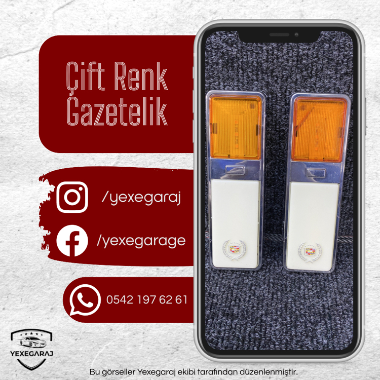 Cadillac Renkli Gazetelik Çift