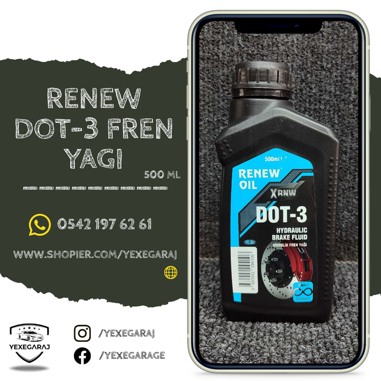 Renew Dot-3 Fren Yağı 500 ML
