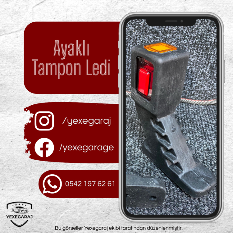Ayaklı Tampon Aydınlatma Ledi Çift