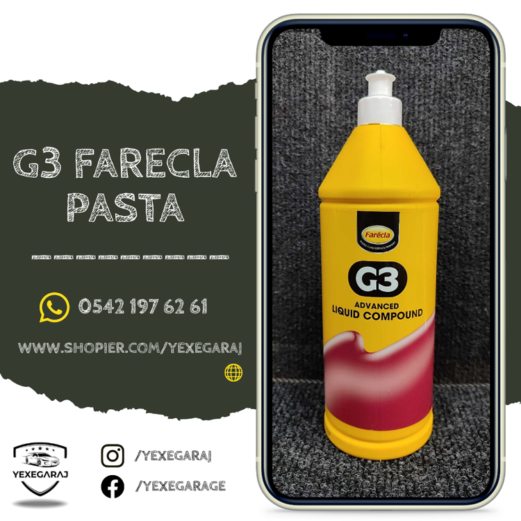G3 Farecla Pasta 1 KG ( 1 Paket Üstübü Hediye )
