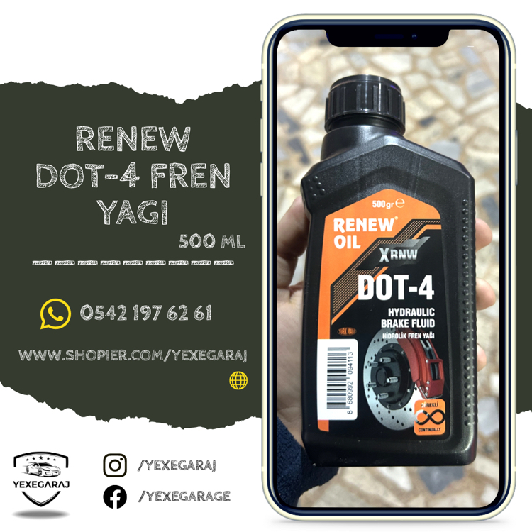 Renew Dot-4 Fren Yağı 500 ML
